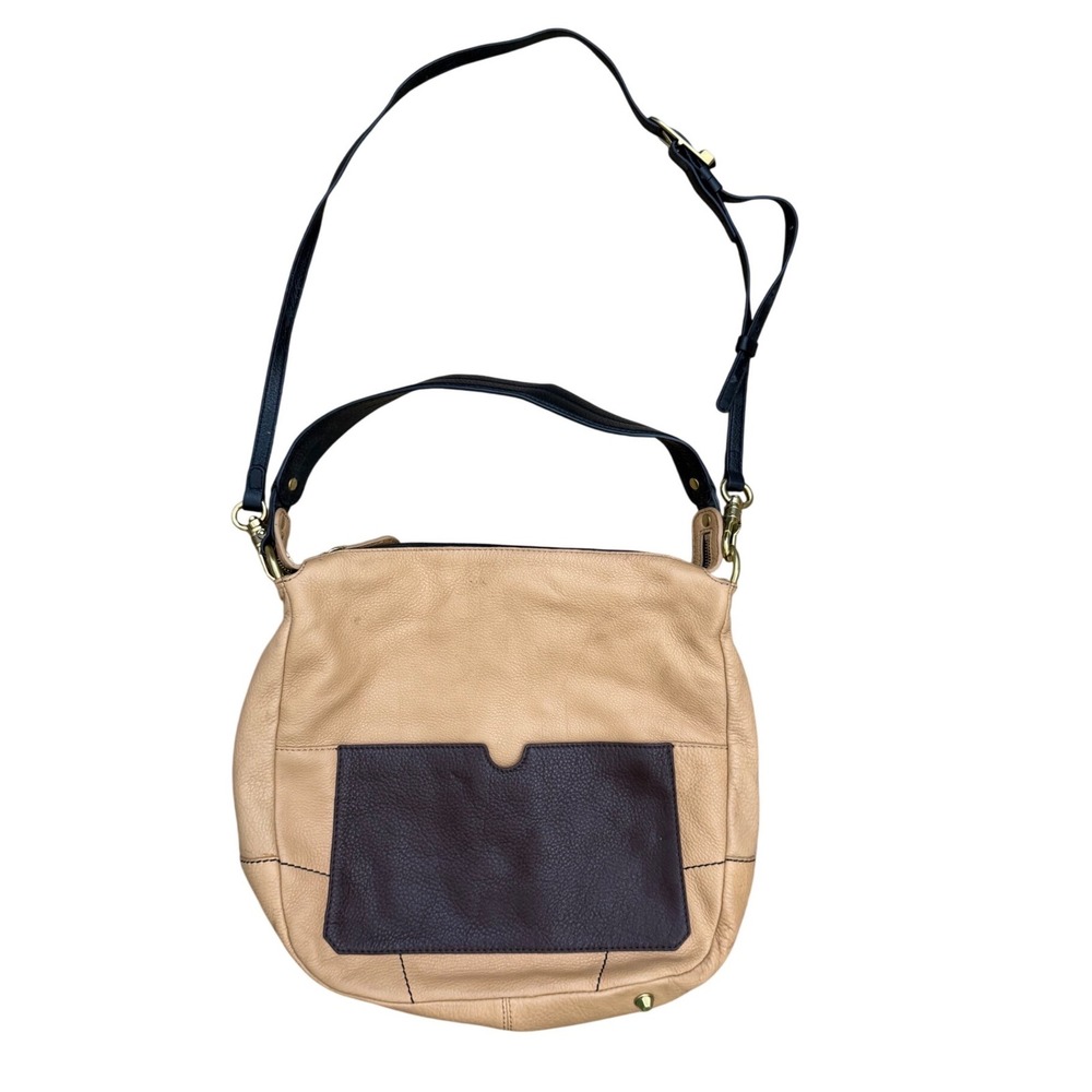 ORYANY Adele Tan Brown Pebbled Leather Crossbody Hobo Bag Medium Handbag boho